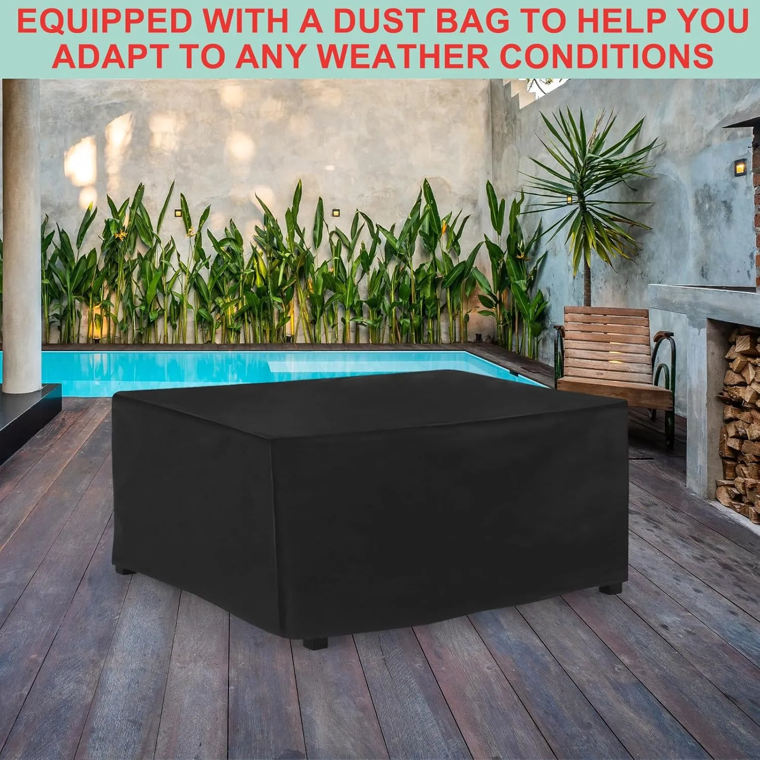 Fire Pit Surround Tabletop for Solo Stove Yukon Bonfire Accessories, Square Outdoor Fire Pit Table, Dust Cover for Solo Stove and Other Wood Burning, Powder-Coated Steel Stove Table Surround
