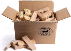 Fire Wood for Pizza Oven - Oak Mini Firewood for Solo Stove, Certified Kiln Dried for Hot Burning, All Natural, 10lbs with Firestarters Included, Perfect for Camping, Cooking, Outdoor