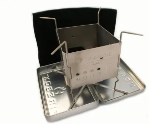 Firebox Ultralight Titanium Nano Stove G2   X-Case Kit - Wood Burning/Multi Fuel - Folding Camp/Bushcraft