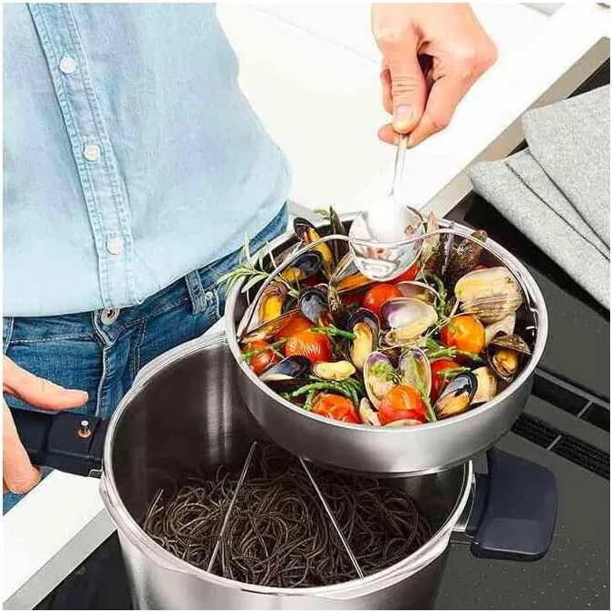 Fissler Vitavit Premium Pressure Cooker with Steamer Insert, 8.5 Quart