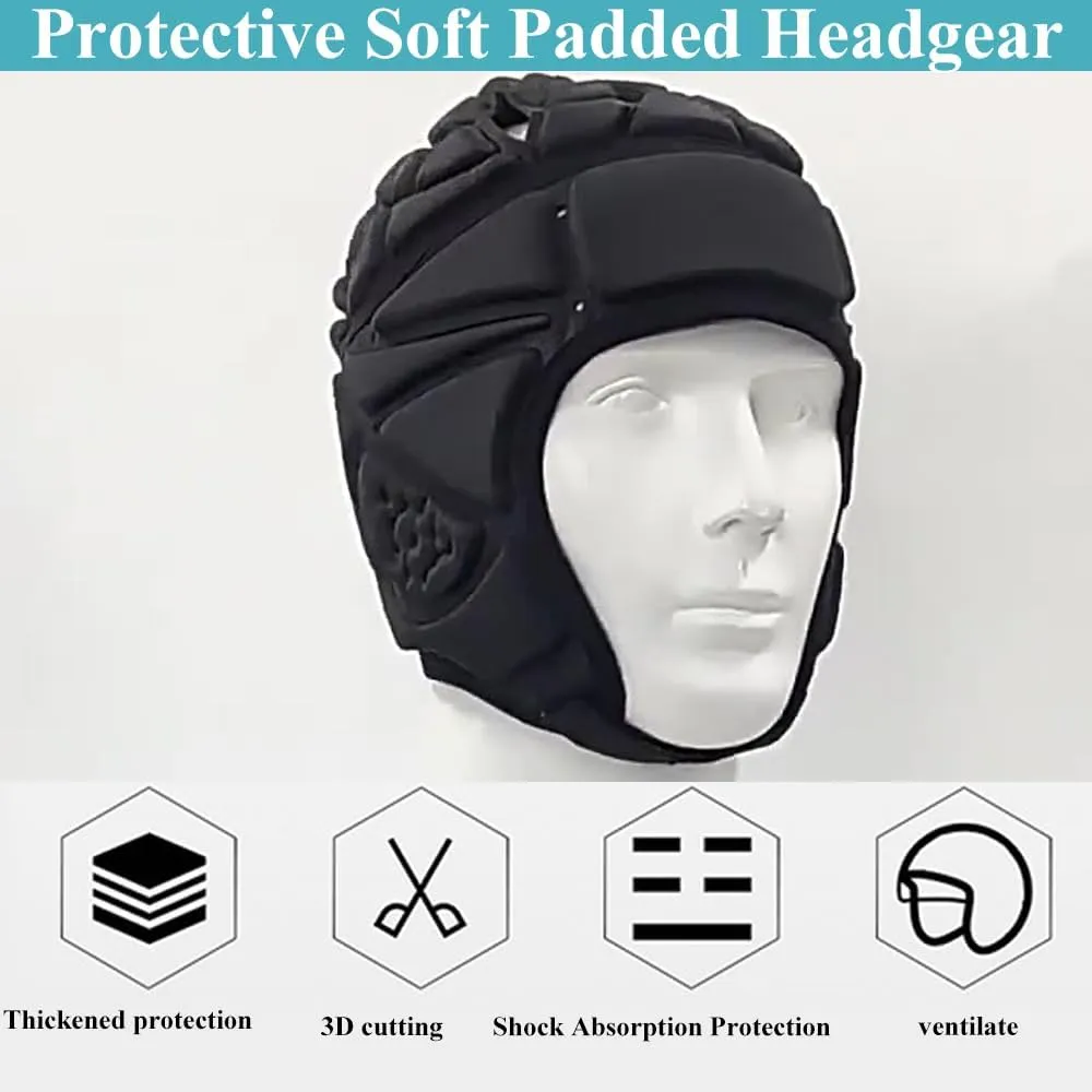 Flag Football Helmet Padding Youth, Adjustable Rugby Helmet, Lightweight Breathable Speedflex Helmet for Soccer, Hockey