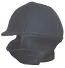 Fleece Equestrian Riding Helmet Cover with Neck Warmer - Black