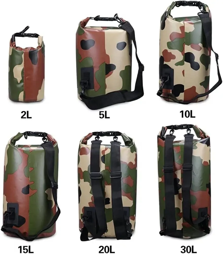 Floating Dry Backpack, Portable Roll Top Dry Sack with Straps, Keep Gear Dry Clean, for Kayaking Boating Sailing Canoeing, 2L/5L/10L/15L/20L/30L (Size : 2L)