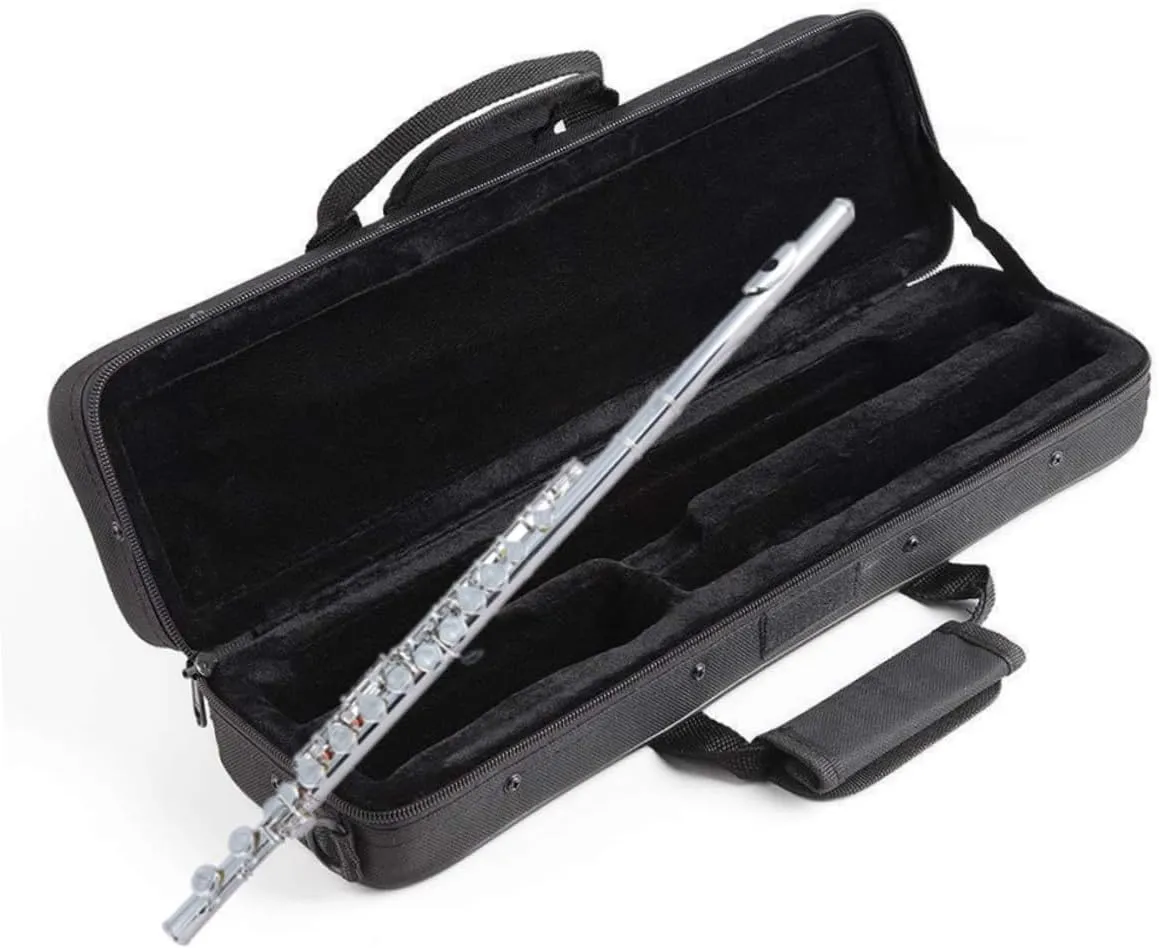 Flute Carry Bag Shoulder Strap 16-hole Flute Case Cover Material Ergonomic Design for Musicians