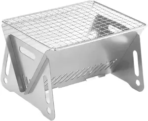 Folding Campfire Grill, Camping Fire Pit, Outdoor Wood Stove Camping Grill For Picnic Family Barbecue
