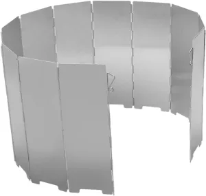 Folding Camping Stove Windscreen 12 Plates Aluminum Alloy Wind Deflector for BBQ Picnic Outdoor