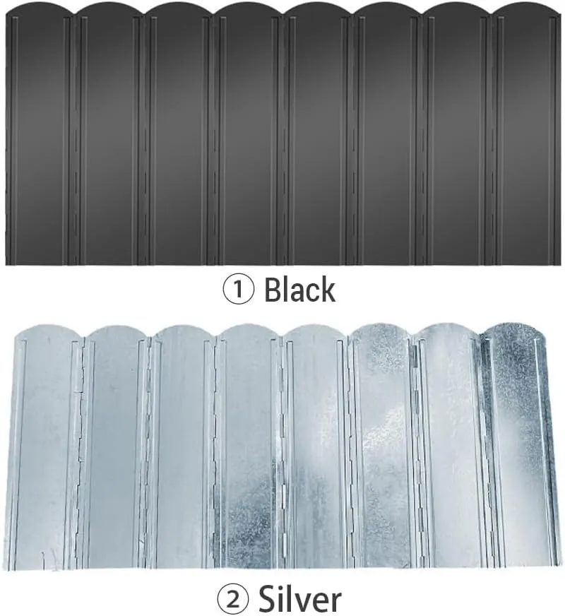 Folding Stove Windscreen 8 Plates Galvanized Camping Cooker Stove Windshield with Storage Bag
