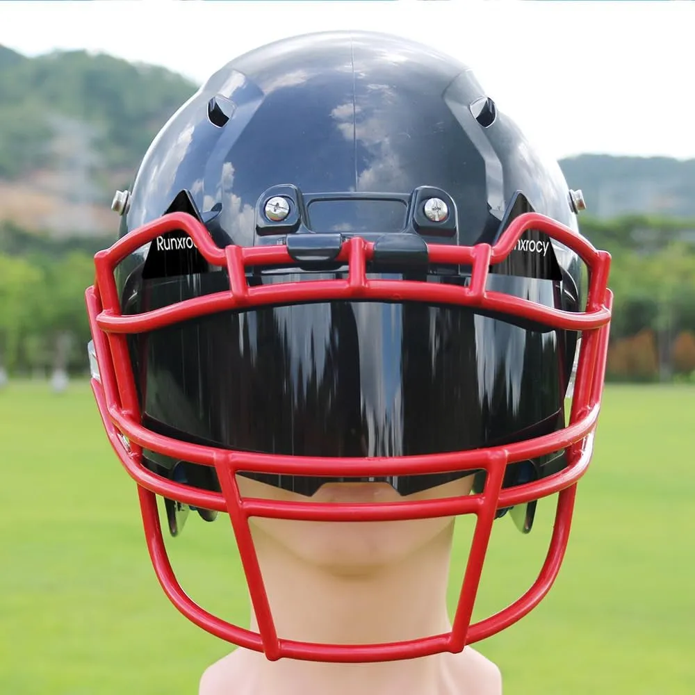Football Visor Universal Fit Eye Protect Shield for Football Helmet with Visor Clips Scratch Resistance