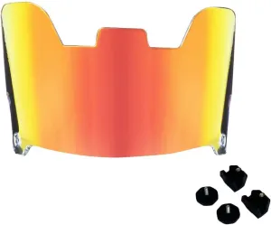 Football Visor,Eye-Shield Visor for Helmet, Clear Visor Fit, Scratch Resistant, UV Block, Anti-Fog for Adult&Youth Football Helmet with Clips (Clear Red)