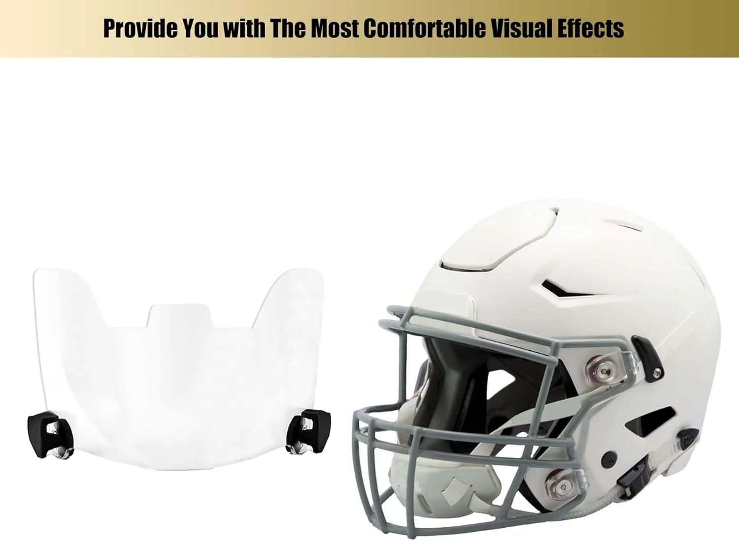 Football Visor,Eye-Shield Visor for Helmet, Scratch Resistant, UV Block, Anti-Fog for Adult&Youth Football Helmet with Clips