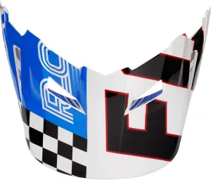 Fox Racing Fiend SE Visor Big Boys' V1 Motocross Motorcycle Helmet Accessories - Blue/Red / One Size