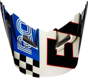 Fox Racing Fiend SE Visor Men's V1 Dirt Bike Motorcycle Helmet Accessories - Blue/Red / 2X-Small
