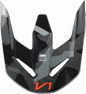 Fox Racing V1 BNKR Helmet Visor/Peak Gray Camo LG