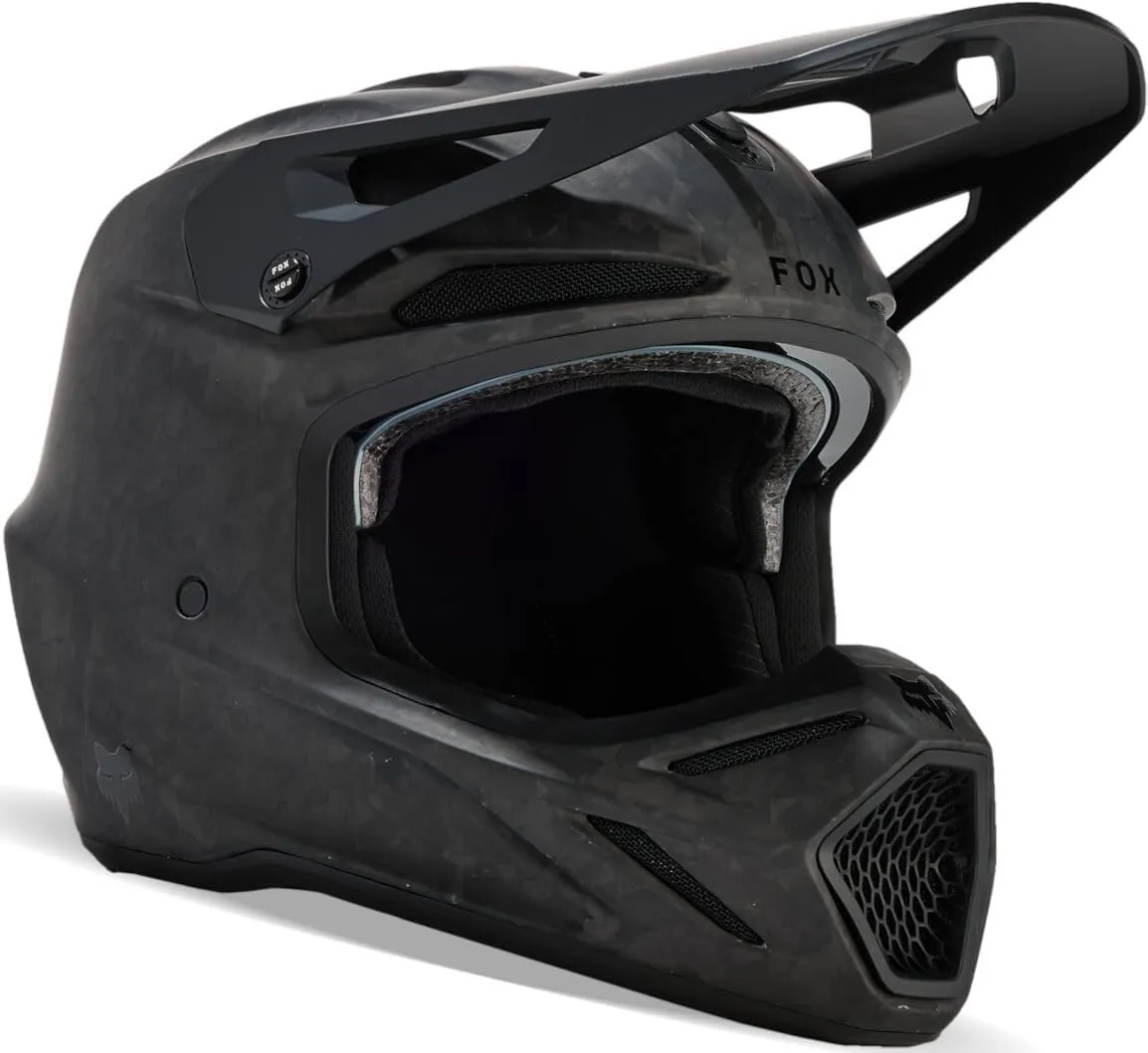 Fox Racing V3 RS Carbon Solid Helmet (Matte Black) 31361-255