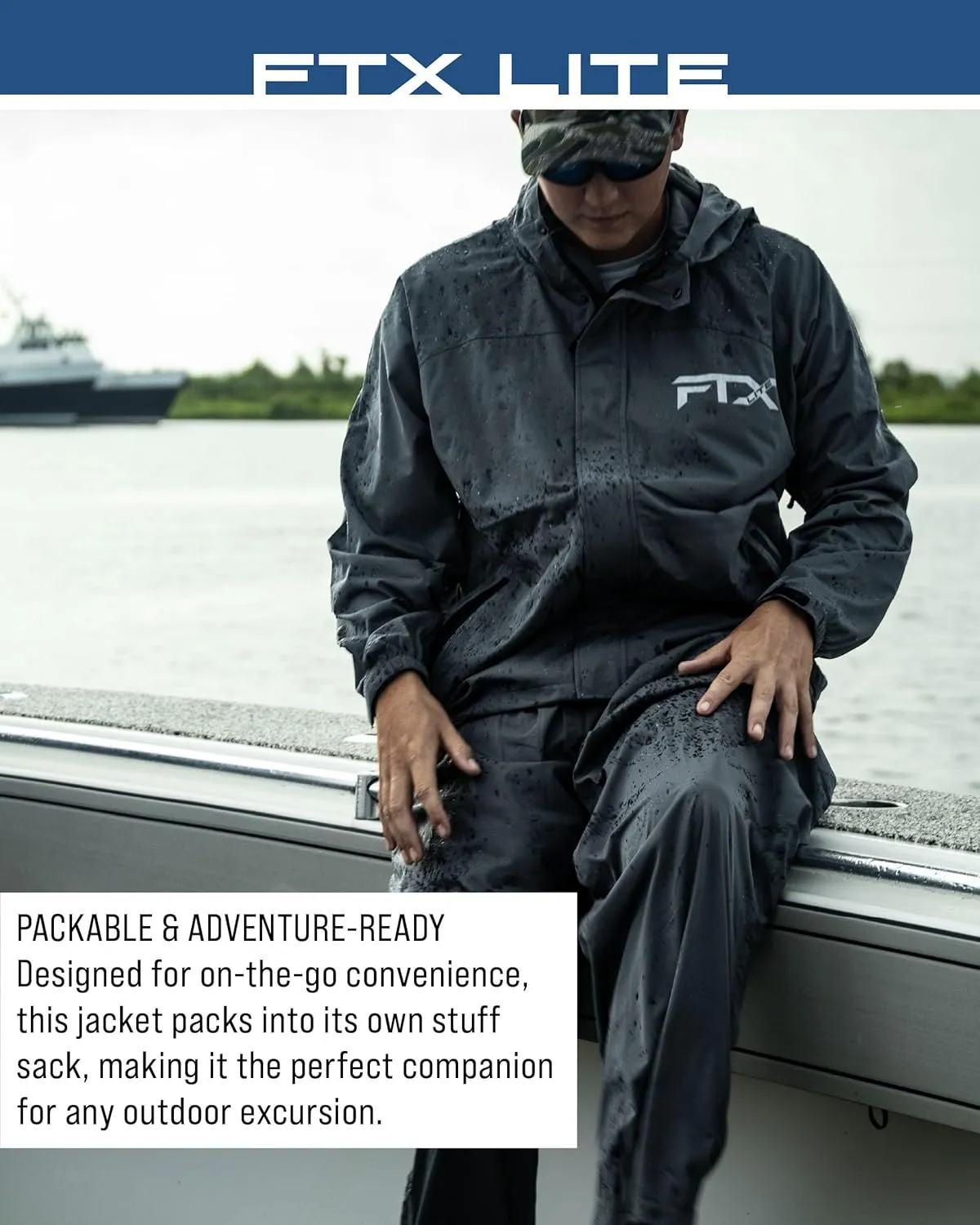 FROGG TOGGS Men’s FTX Lite Rain Jacket – 3-Layer Waterproof, Breathable, Stretch Comfort
