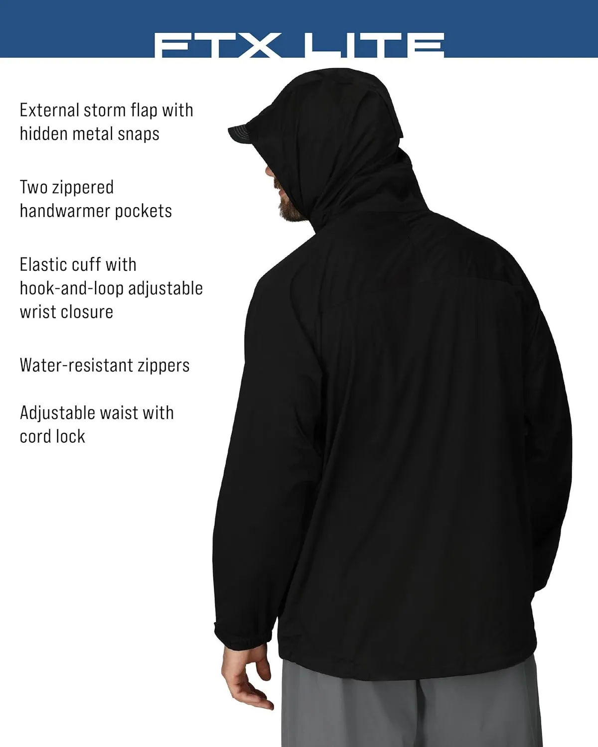 FROGG TOGGS Men’s FTX Lite Rain Jacket – 3-Layer Waterproof, Breathable, Stretch Comfort