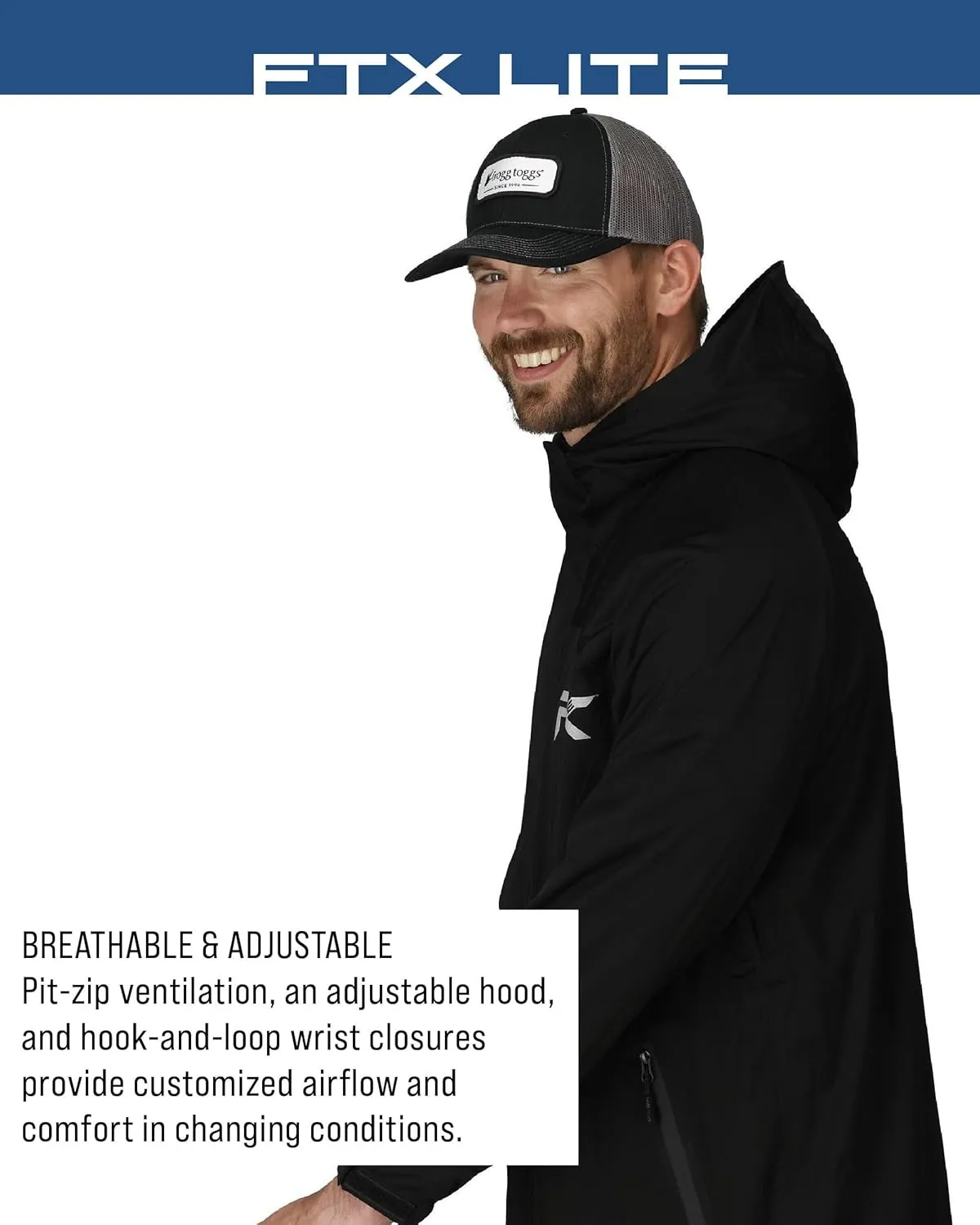 FROGG TOGGS Men’s FTX Lite Rain Jacket – 3-Layer Waterproof, Breathable, Stretch Comfort