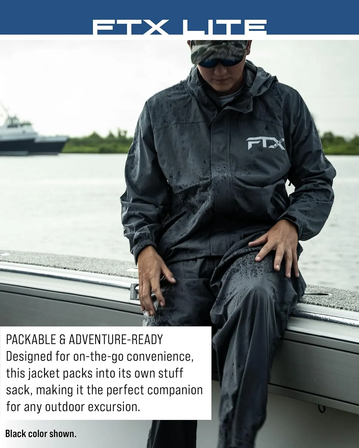 FROGG TOGGS Men’s FTX Lite Rain Jacket – 3-Layer Waterproof, Breathable, Stretch Comfort