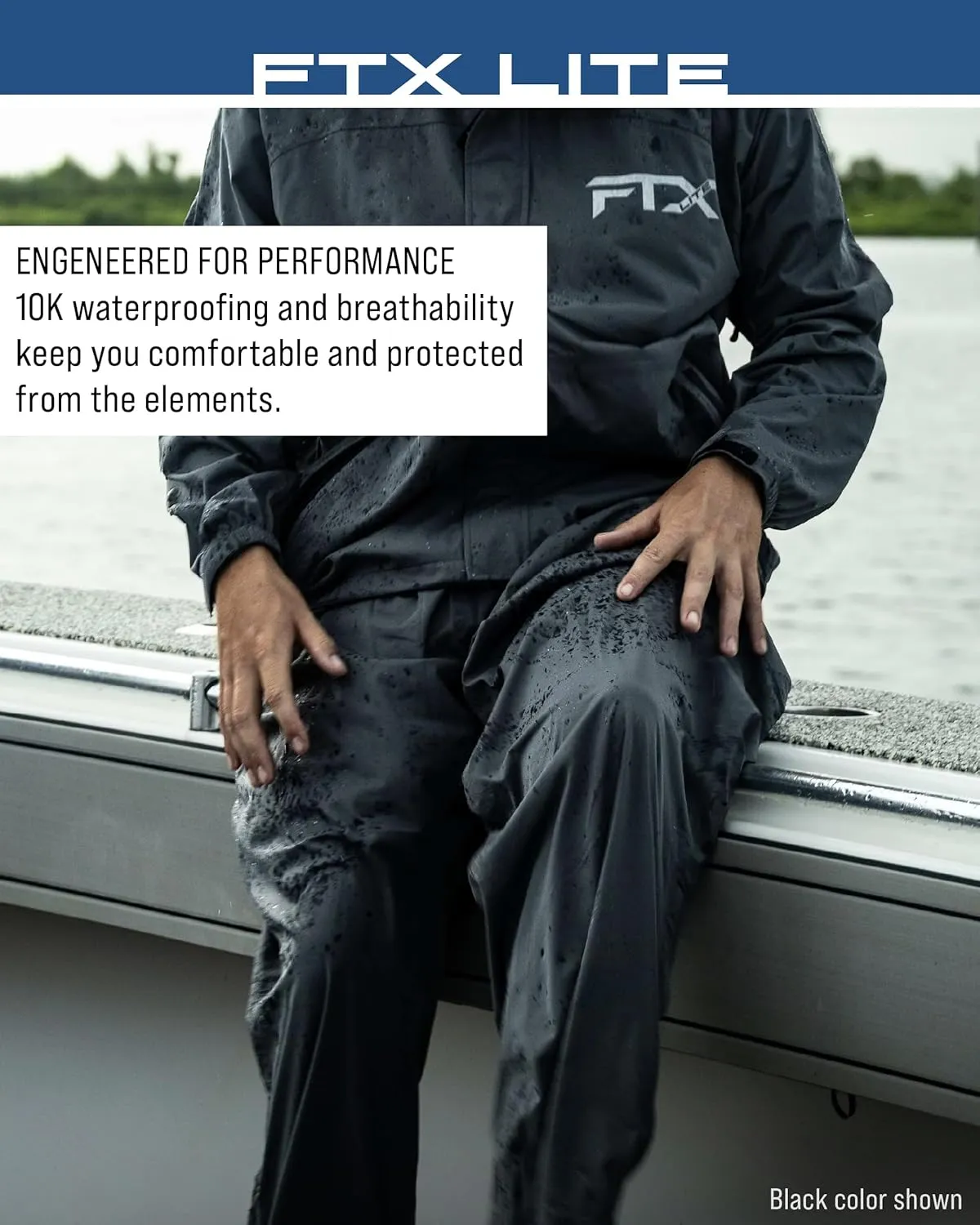 FROGG TOGGS Men's Ftx Lite Waterproof Rain Pant, Breathable, Comfort Stretch