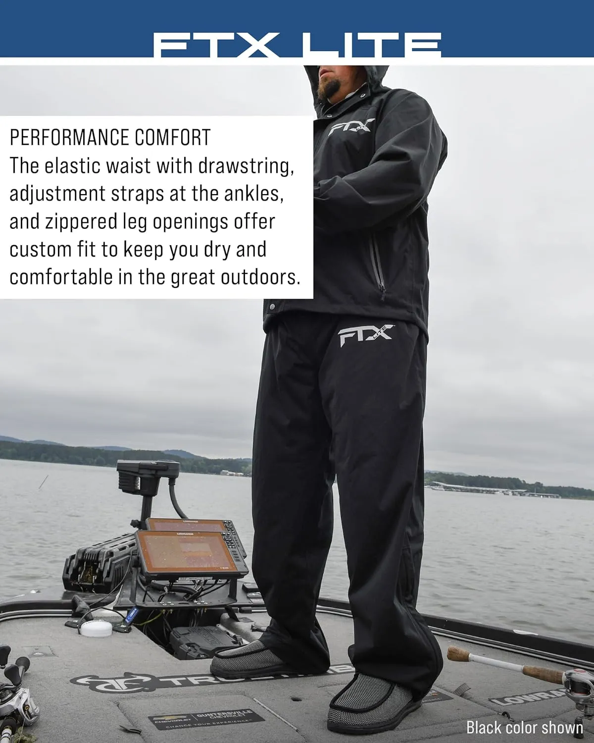 FROGG TOGGS Men's Ftx Lite Waterproof Rain Pant, Breathable, Comfort Stretch