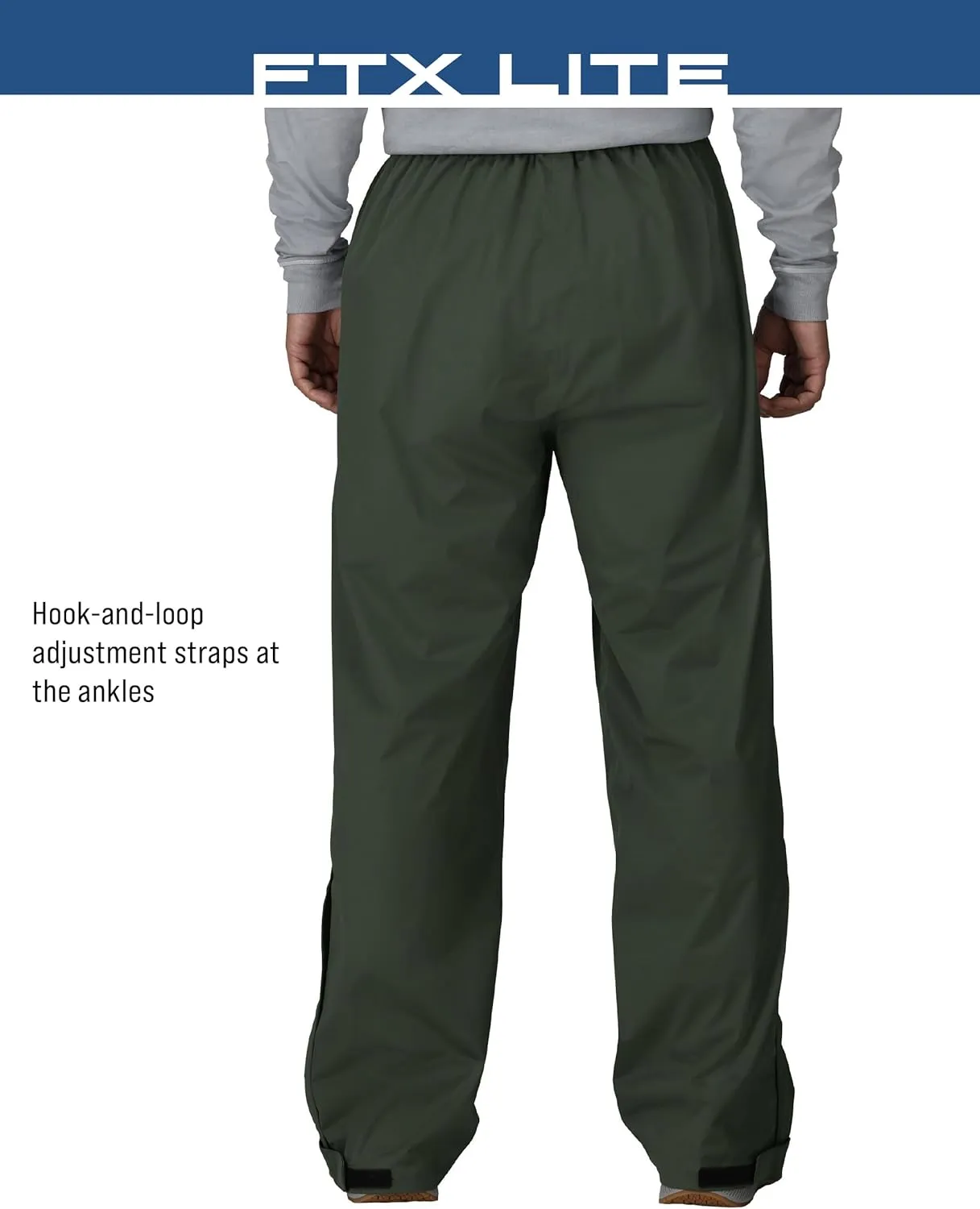 FROGG TOGGS Men's Ftx Lite Waterproof Rain Pant, Breathable, Comfort Stretch