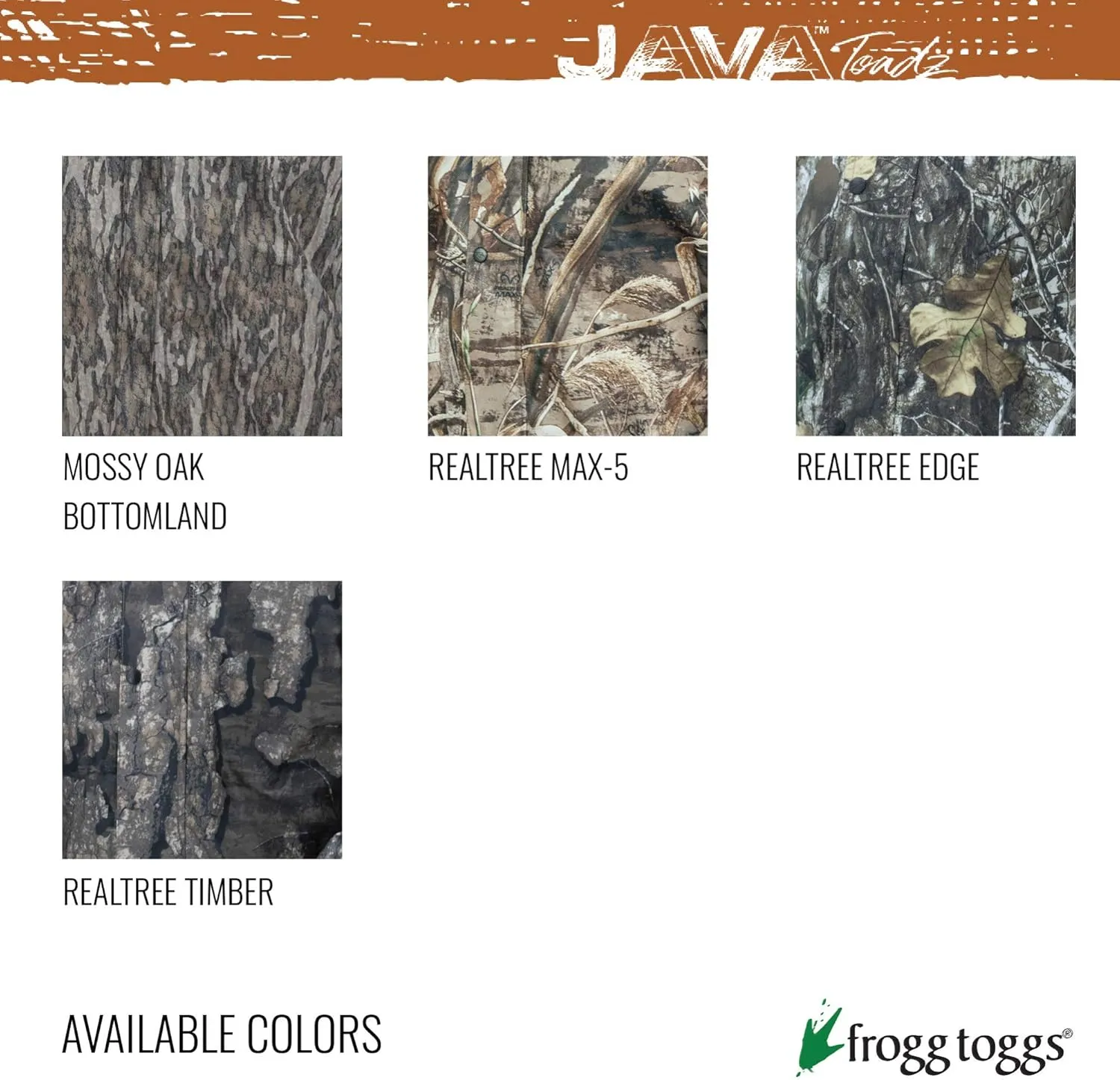 FROGG TOGGS Men's Java Toadz 2.5 Camo Ultra Light Waterproof Breathable Rain Jacket