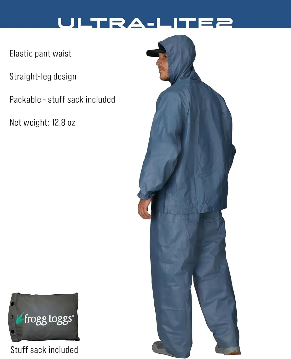 FROGG TOGGS Men's Ultra-Lite2 2-Layer Waterproof Breathable Rain Suit