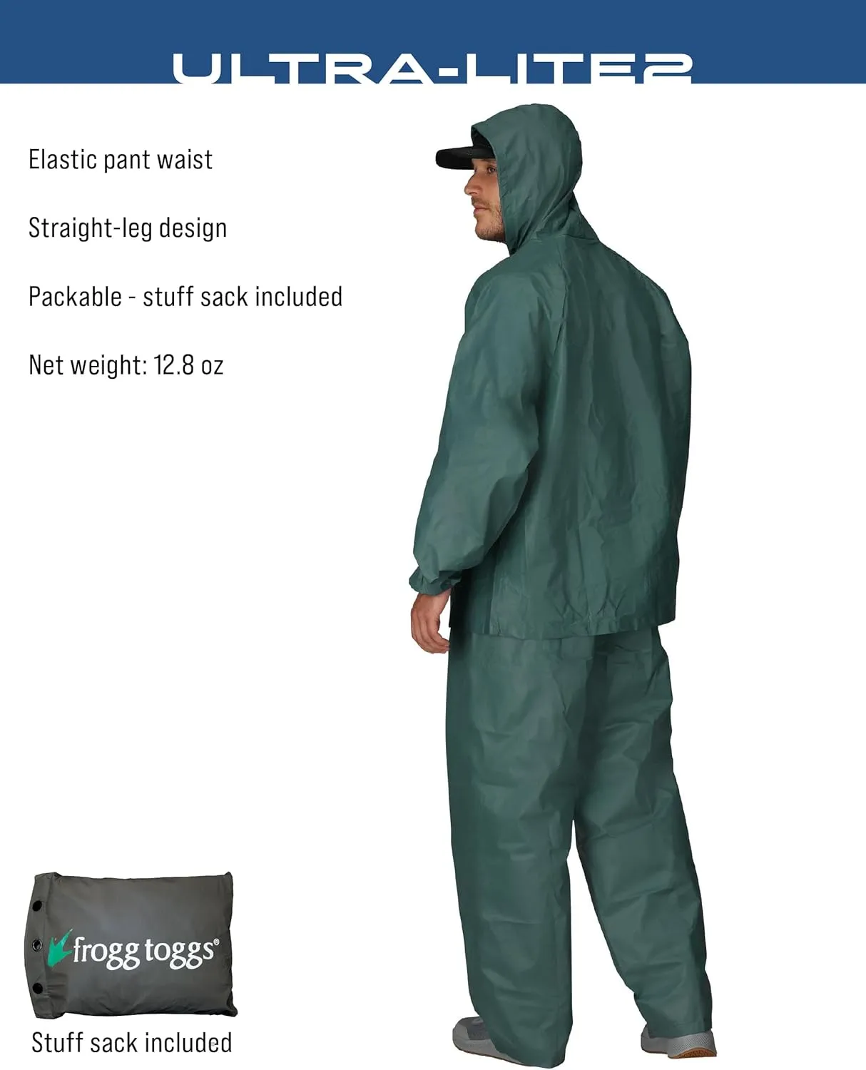 FROGG TOGGS Men's Ultra-Lite2 2-Layer Waterproof Breathable Rain Suit