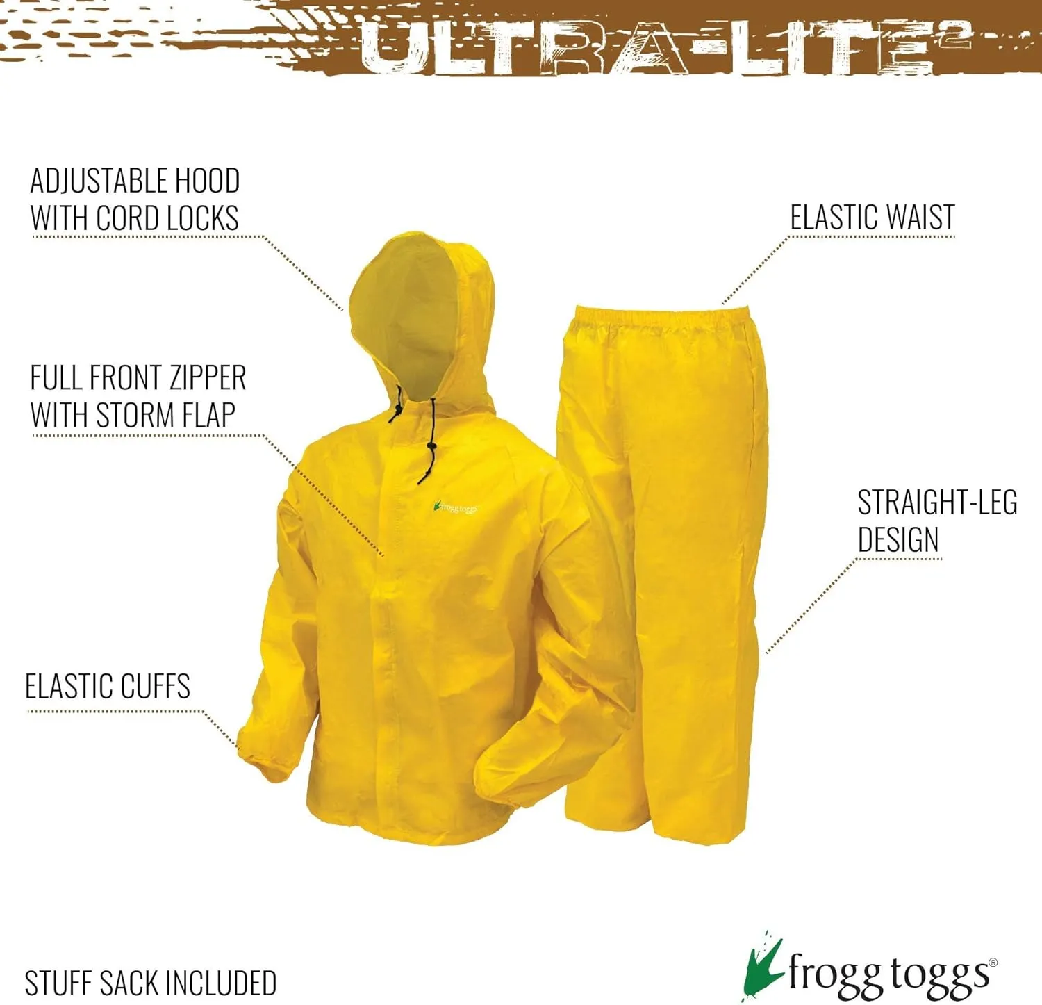 FROGG TOGGS Men's Ultra-lite2 Waterproof Breathable Rain Jacket