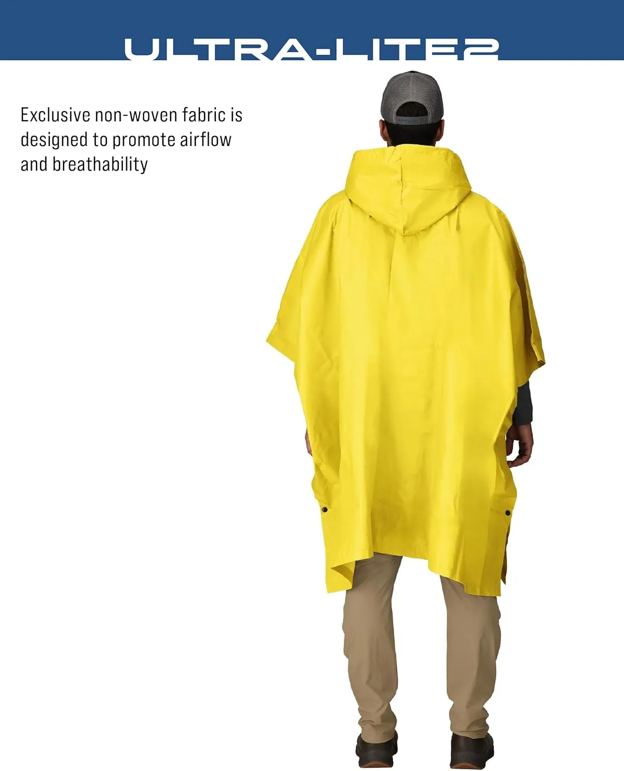 FROGG TOGGS Ultra-lite2 Waterproof, Breathable Rain Poncho, Adult and Youth Sizes