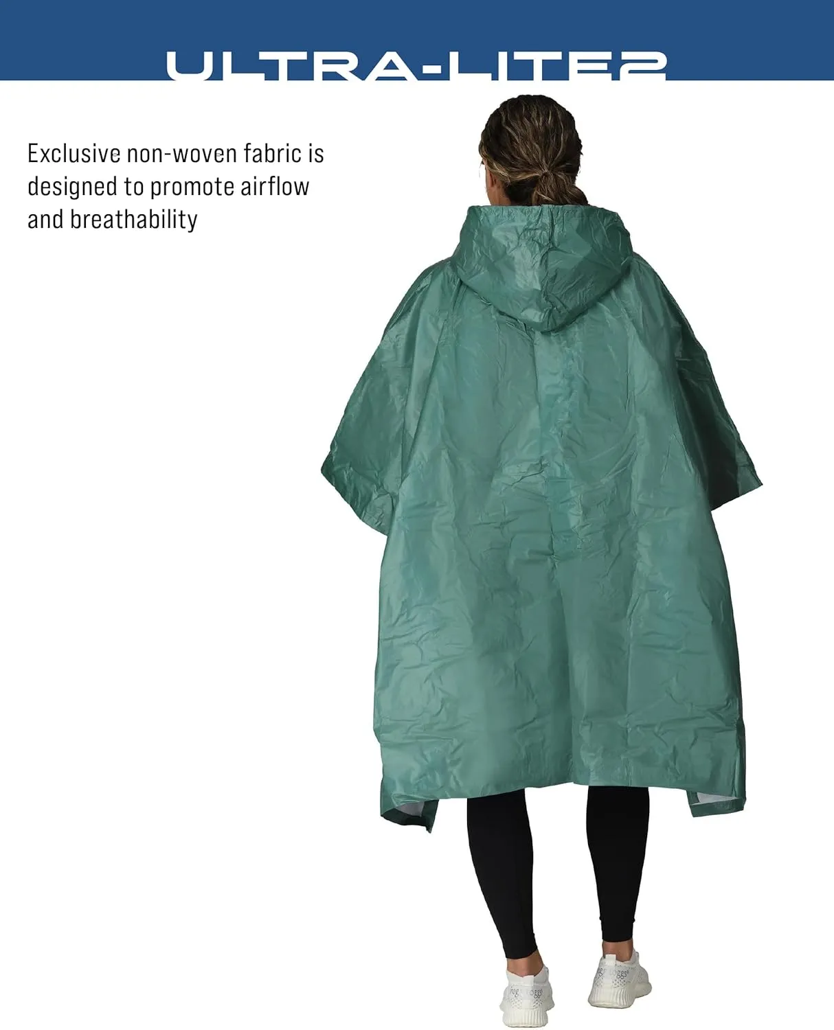 FROGG TOGGS Ultra-lite2 Waterproof, Breathable Rain Poncho, Adult and Youth Sizes