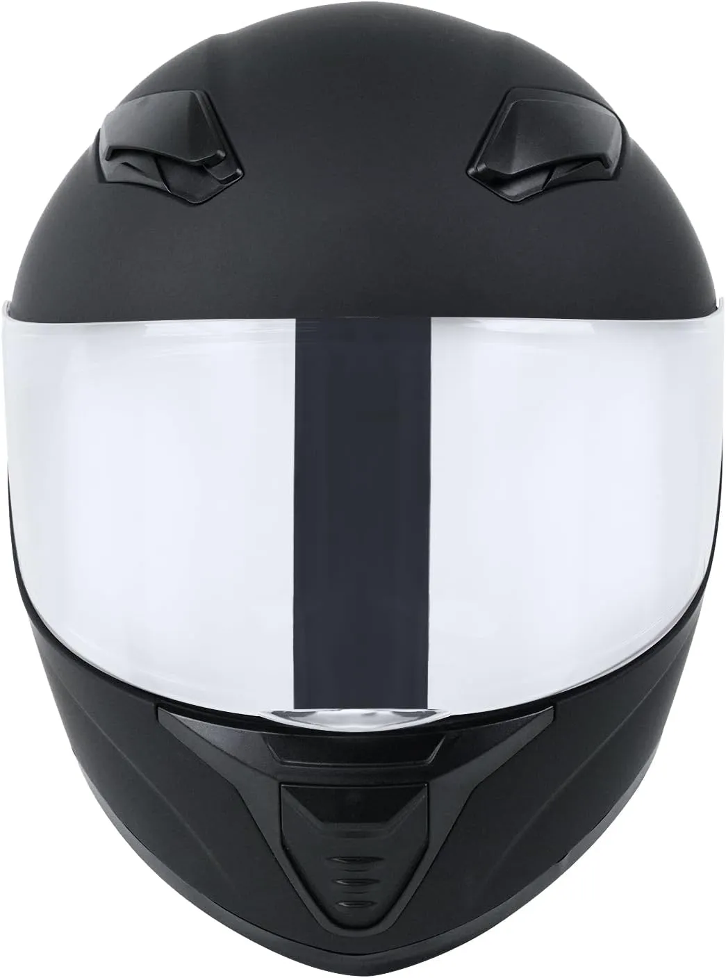 Full Face Helmet Black Motorcycle Motorbike Street Bike Racing Helmets for Adults WS-607 DOT Approved (with Chrome Silver, M)