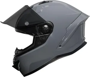 Full Face Helmet Motorcycle Motorbike Street Bike Racing Helmets for Adults FF352 DOT Approved,Motocross Helmet with Vortex Generator and Magnetic Visor(with Black Visor) Gray,XL