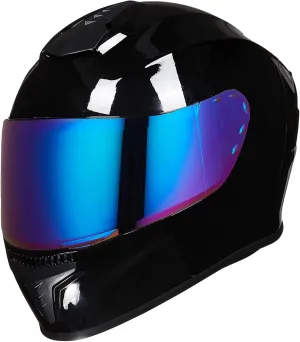 Full Face Motorcycle Helmets for Adults Men and Women DOT Street Bike Racing Helmet with Tinted Visor Model MD-813