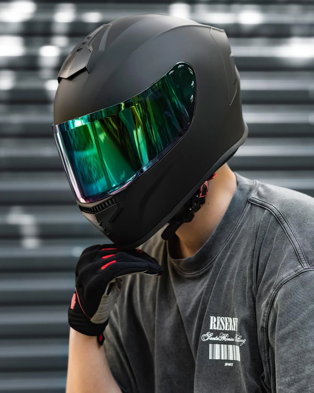 Full Face Motorcycle Helmets for Adults Men and Women DOT Street Bike Racing Helmet with Tinted Visor Model MD-813