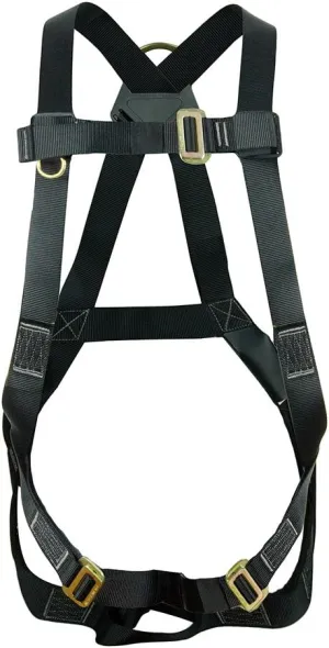 Fusion Climb VERTIGO BASIC Full Body Harness | Heavy-Duty Hardware | 5,000 LB Rated Reinforced Webbing | Fast-Pass Steel Buckles | Ideal for Industrial Use | CE EN12277:2015" for Professional Mountain