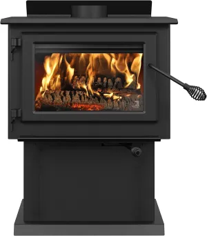 FW2800 Wood Burning Stove on Pedestal - EPA Certified - 2,400 sq. ft. - 65,000 BTU/h - Model #CB00021 - Made in USA - Stove Builder International