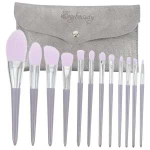 GALPADA 12 Piece Makeup Brush Set Full Collection Bag Synthetic Hair Easy Application Foundation Powder Brush Set