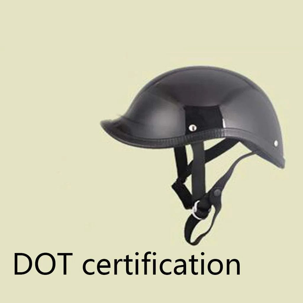 GAOZ Helmets Motorcycle Half Helmet DOT Approved Adult Retro Old Shell Open Face Motorbike Brain-Cap Unisex Adult Style Lightweight Half Helmet