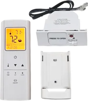 Gas Fireplace Remote Control Kit,Thermostatic On/Off Remote Control Set for Millivolt Valve System, Compatible with Ambient,Majestic,Skytech,Vermont Fireplace,Fire Pit,Stove and More