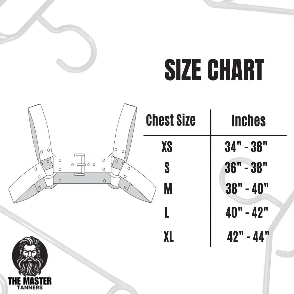 Genuine Leather Full Body Harness for Mens
