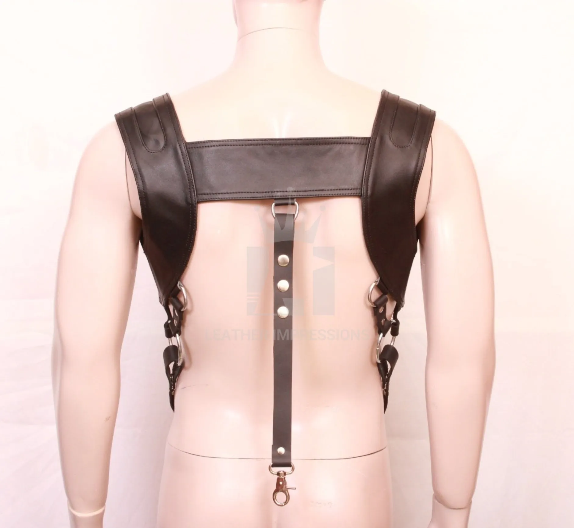 Genuine Leather Mens Full Body Harness Fetish Wear