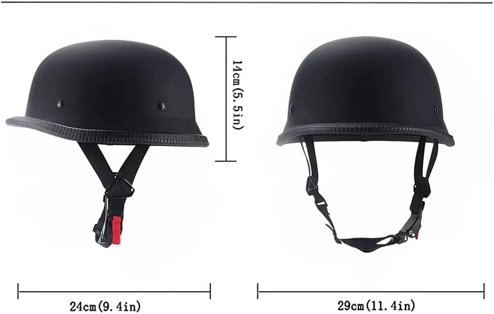 German Style Motorcycle Half Helmet, Retro Half Face Helmet for Adult Men Women DOT Approved
