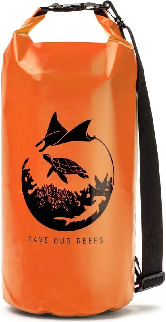 GILI Waterproof Dry Bag, Roll Top Compression Sack Keeps Gear for Paddle Boarding, Kayaking, Beach, Boating and Hiking (Orange, 15L)