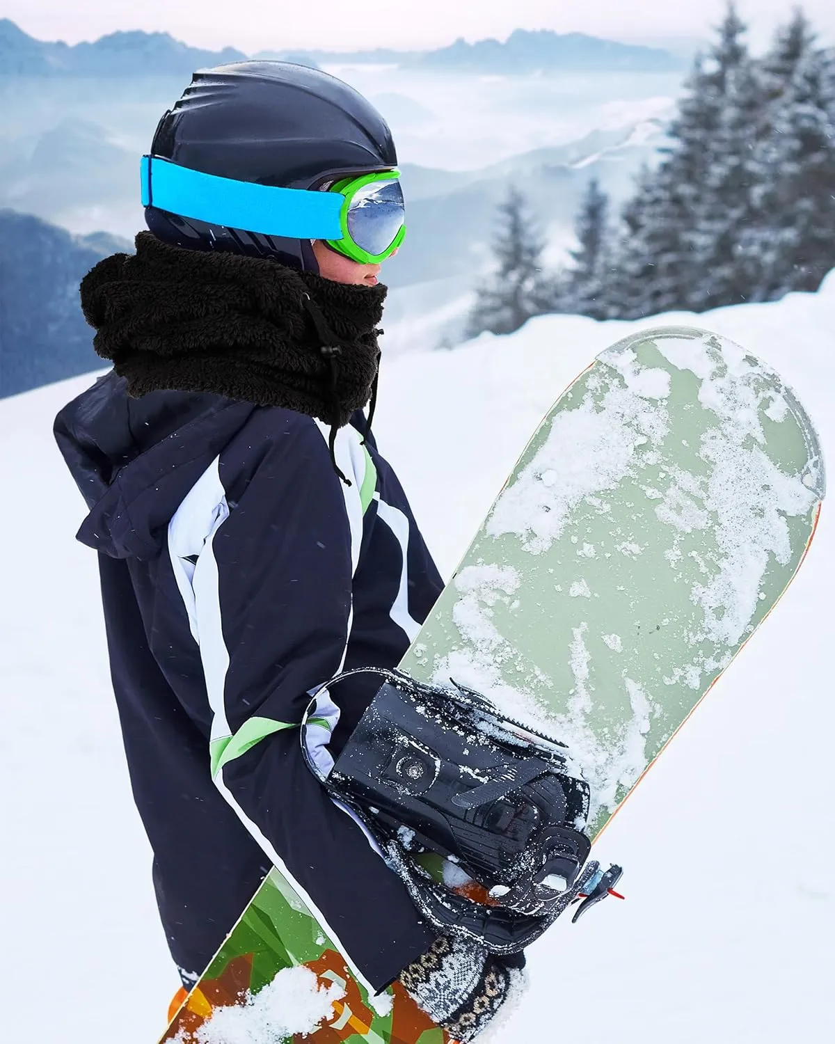 Gisdanchz Fleece Ski Mask for Women Men, Balaclava Neck Warmer Helmet Cover Hood for Cold Weather