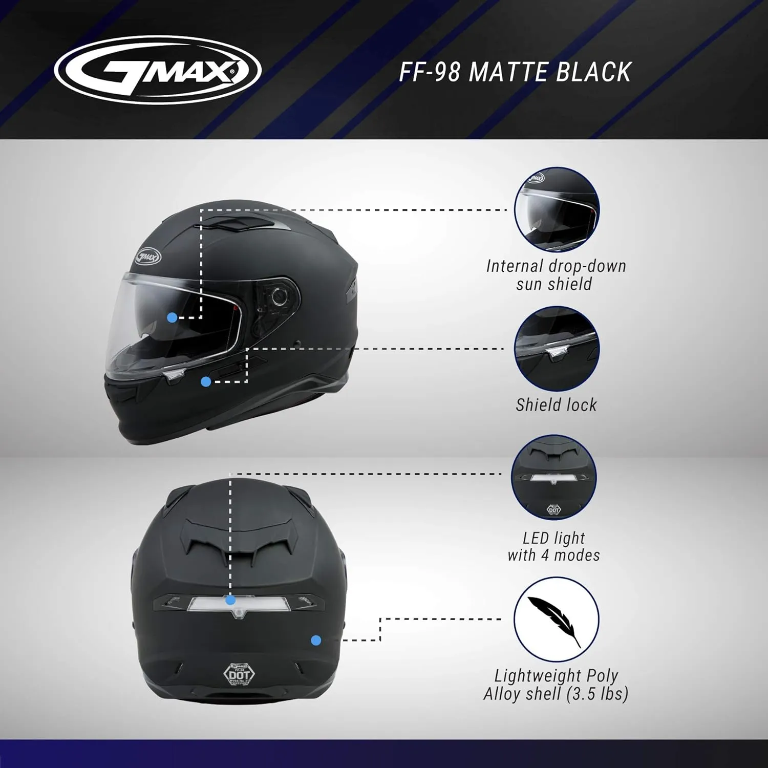 GMAX FF-98 Powersports Helmets