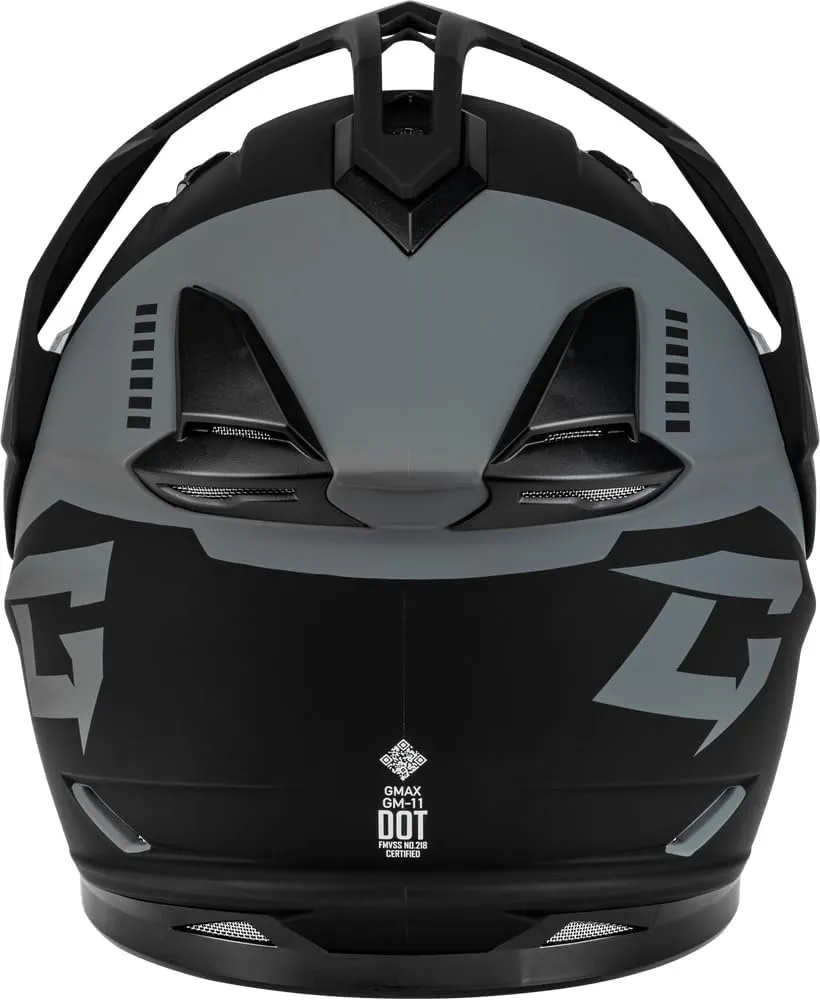 GMAX GM-11S Ronin Snow Helmet W/Electric Shield (Matte Black/Silver, Medium) - FMVSS 218 Approved