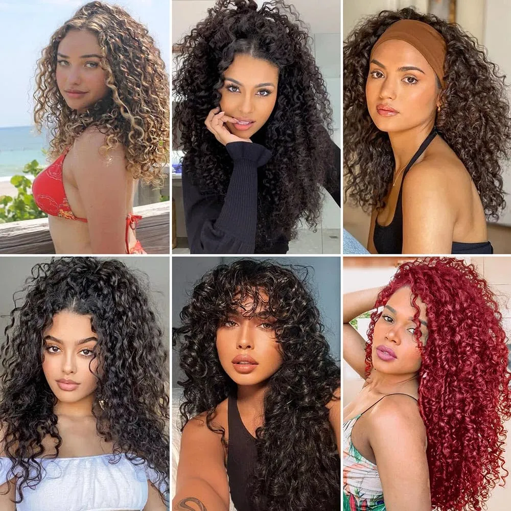 GoGo Curl Crochet Hair 18Inch 6Packs Curl Crotchet Braiding Hair Water Wave Synthetic Braiding Hair Extensions (18 Inch (Pack of 6), 1B/350#)
