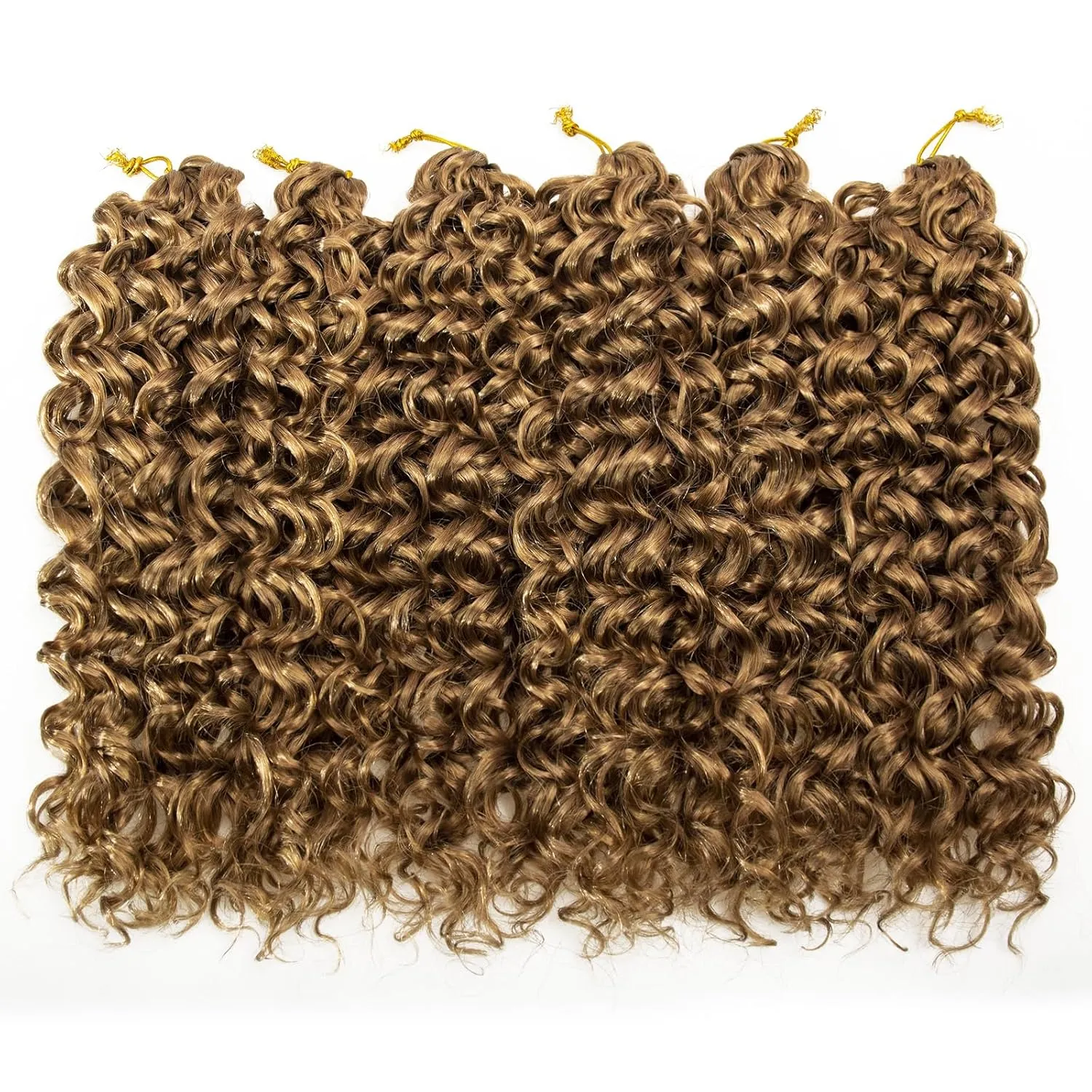GoGo Curl Crochet hair Water Wave Crochet hair Blonde Synthetic Bohemian Crrochet Braid Deep Wave Braiding hair Extensions (27#, 14inch)