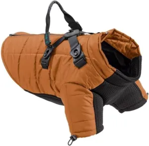 Gooby Alpine Explorer - Adobe, Large - Waterproof Jacket with Cross Lock Converter for Small Dog and Medium Dog